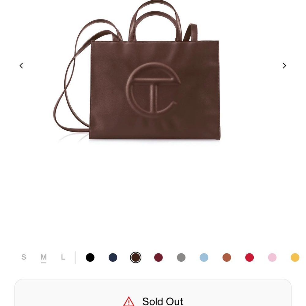 Chocolate Brown medium tote sold out by Telfar NEVER USED